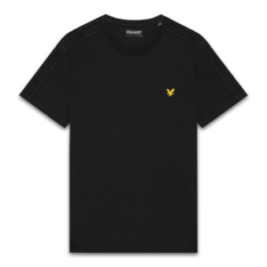 Lyle & Scott Jacquard Tape T-shirt Zwart