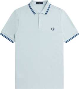 Fred Perry M3600 Serie Poloshirt – Korte Mouwen Knopen Blauw