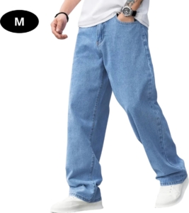 Livano Lange Broek Heren Spijkerbroek Broeken Spijker Pants Jeans Trouser Stretch Straight Leg Blauw