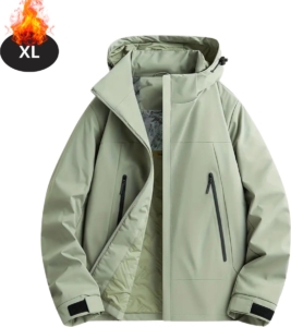 Bovista Winterjas Parka Heren Winter Jas Volwassen Stijlvol Lichtgroen