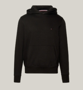 Tommy Jeans Hoodie flagpatch logo klein L Zwart