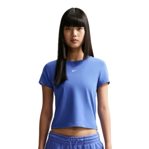 Nike Sportswear Chill Knit Cropped Top Blauw