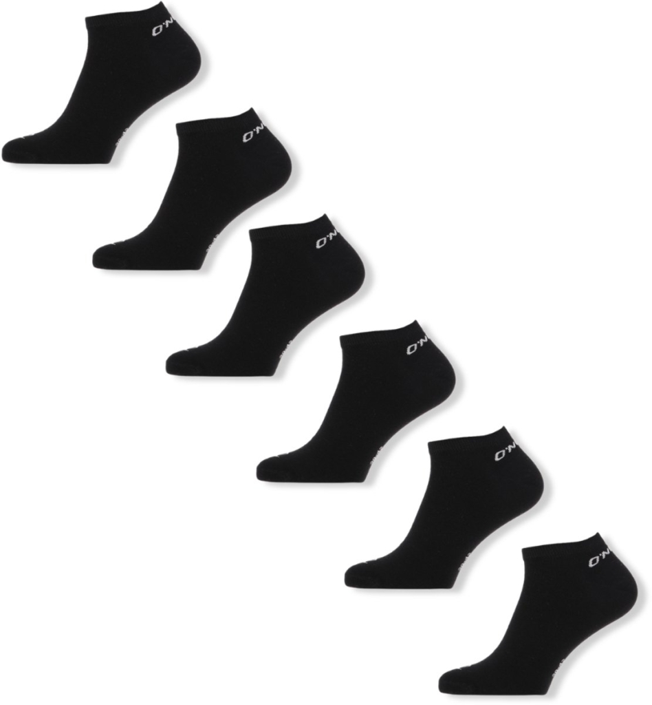 O’Neill Unisex Sneakersokken 6-pack Zwart