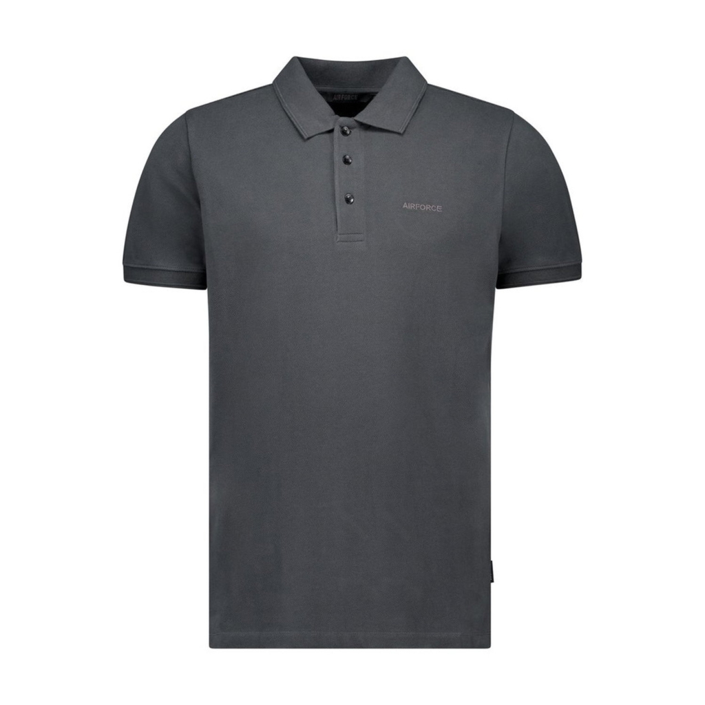 Airforce Short Sleeve Polo Grijs