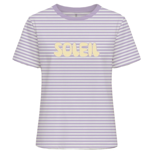 Only Amira S/s Reg Stripe Tee Cs Dames Paars