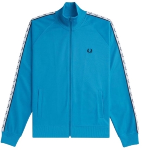 Fred Perry Taped Trainingsjack Runaway Ocean Blauw