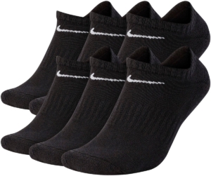 Nike Everyday Cushioned No-Show Socks 6-pack Zwart