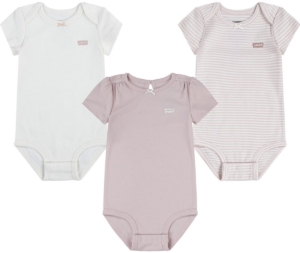 Levi´s ® Kids Bow Body Met Korte Mouwen 3 Eenheden 9 Months Peachskin