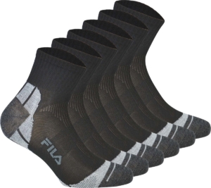 Fila Sokken FILA QUARTER UNISEX SOCKS MULTISPORT 3P Set van 6 Zwart