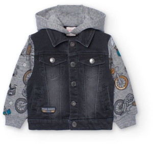 Boboli Knit Combined Jas 18 Months Jongens Zwart