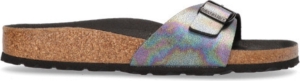 Birkenstock Madrid Dames Slippers Iridescent Narrow-fit Microvezel Zwart