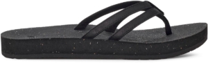 Teva ReFlip Strappy Leather Teenslippers Dames Zwart