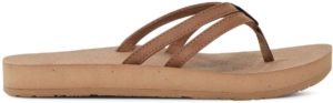 Teva ReFlip Strappy Leather Teenslippers Dames Lichtbruin