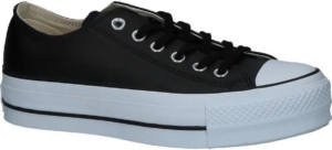 Converse Chuck Taylor All Star Lift Ox Sneakers Leren Sneaker Dames Zwart