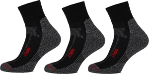 STAPP Wandelsokken Techno Boston All Season Quarter 3 paar Zwart