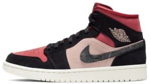 Nike Nike Air Jordan 1 Mid Canyon Rust Sneakers Unisex 202 Zwart