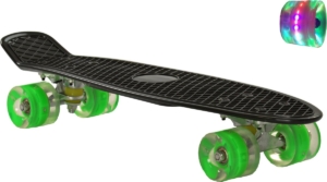 Sajan Skateboard LED Penny board – .5 inch 56cm Skateboard met Verlichting Zwart