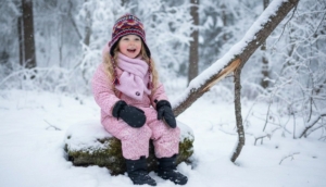 Ducksday Winterpak – Skipak voor baby’s – Sneeuwpak – Snowsuit – Waterdicht & PFAS-vrij – Gerecycled Polyester – – Lee Roze
