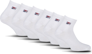 FILA Klein Logo op de enkel Enkelsokken – 6 Pack Wit