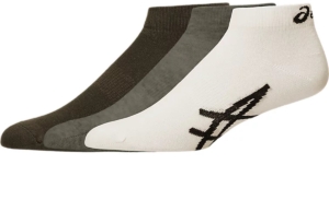 ASICS Sport 3 Pack Ankle Sock Sokken 43-46 Mantle /Birch/ Stone 3-Pack Training Groen
