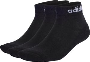 adidas Sportswear Linear Gevoerde Enkelsokken 3 Paar Unisex Zwart