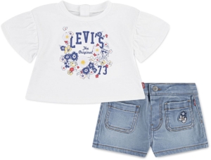 Levi´s ® Kids 1em144 Set 36 Months Jongens Meisjes Wit