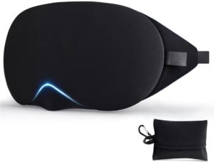 Eye Mask Sleep Masque de Nuit Femme & Homme Extra Doux Zwart