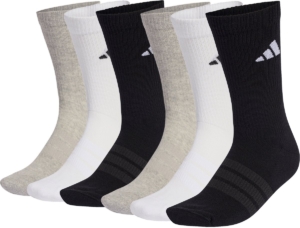 adidas CUSHIONED SPORTSWEAR CREW SOCKS 6 PAIR PACK unisex Grijs