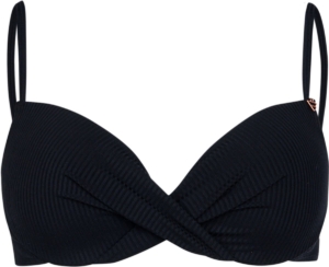 Brunotti Stefana-Rib Bikini Topje Wired Bikini Top Dames Aanpasbare Bandjes Mix & Match 34D Zwart