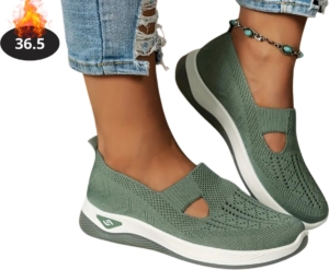 Livano Schoenen Dames Sneakers Comfortabel Slippers Casual Volwassen Groen