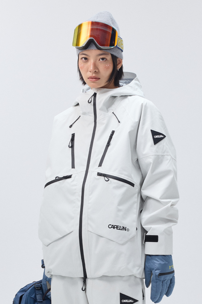Saturn Unisex Snowboard Jacket Wit