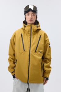 Frost Unisex 3L Insulated Snowboard Jacket Sand Goud