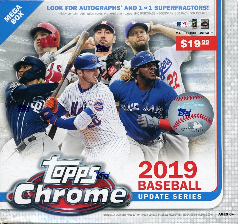 2019 Topps Chrome Update Series Baseball Mega Box