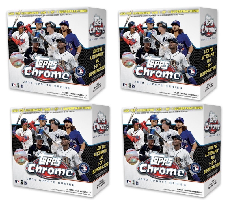 2020 Topps Chrome Update Box 4x Lot