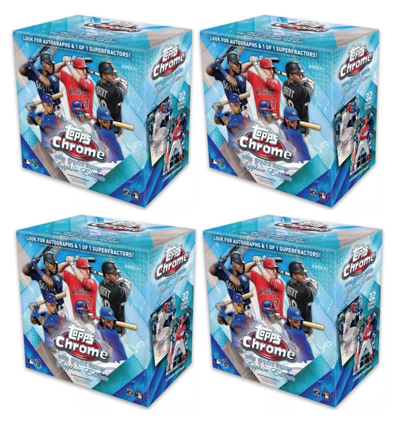 2020 Topps Chrome Update Sapphire Edition Baseball Box 4x Lot