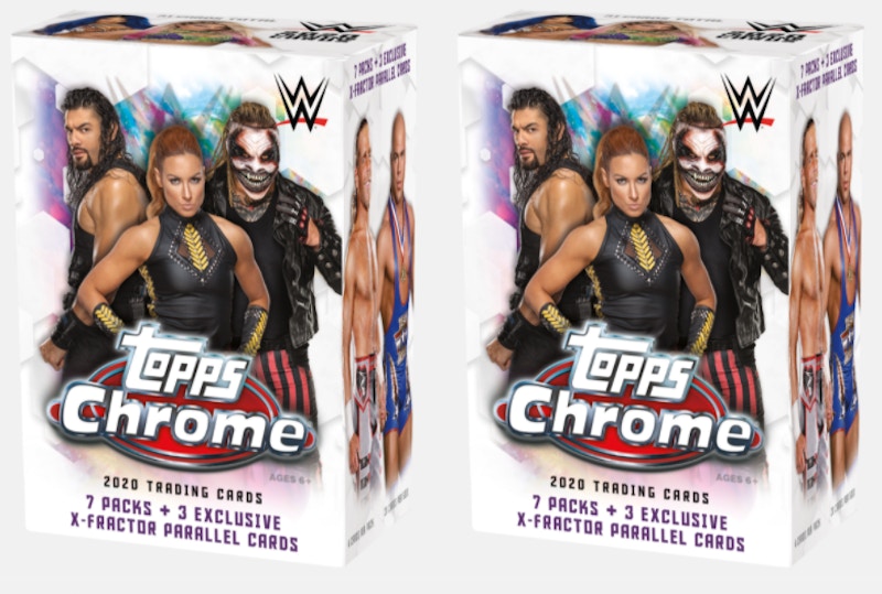 2020 Topps Chrome WWE Blaster Box 2x Lot