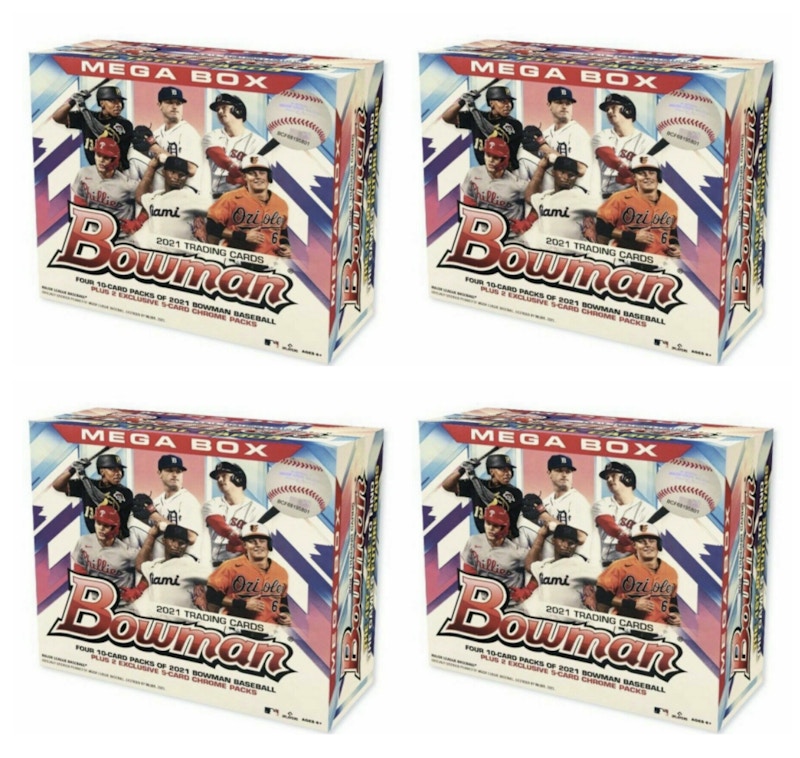 2021 Bowman Baseball Mega Box 4x Lot