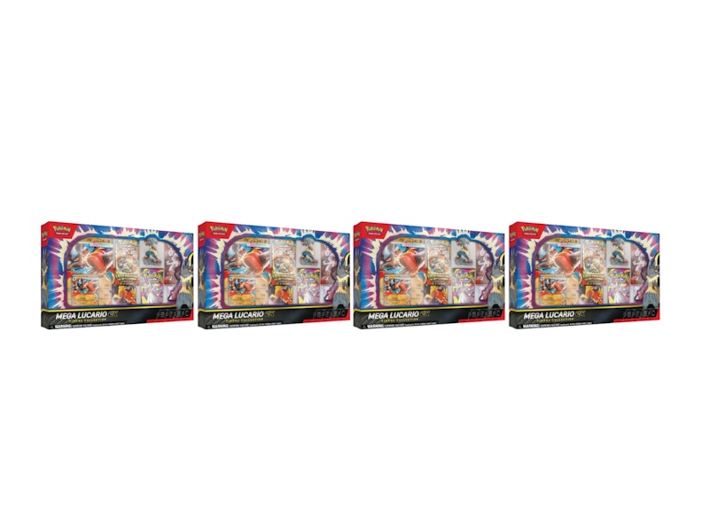 2025 Pokémon Mega Evolution Mega Lucario ex Figure Collection Box 4x Lot