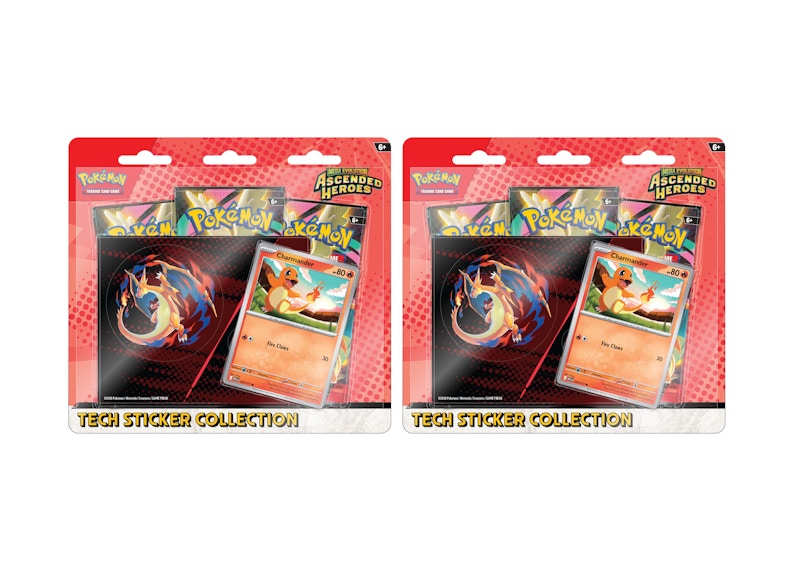 2026 Pokémon Mega Evolution Ascended Heroes Charmander Tech Sticker Collection 2x Lot