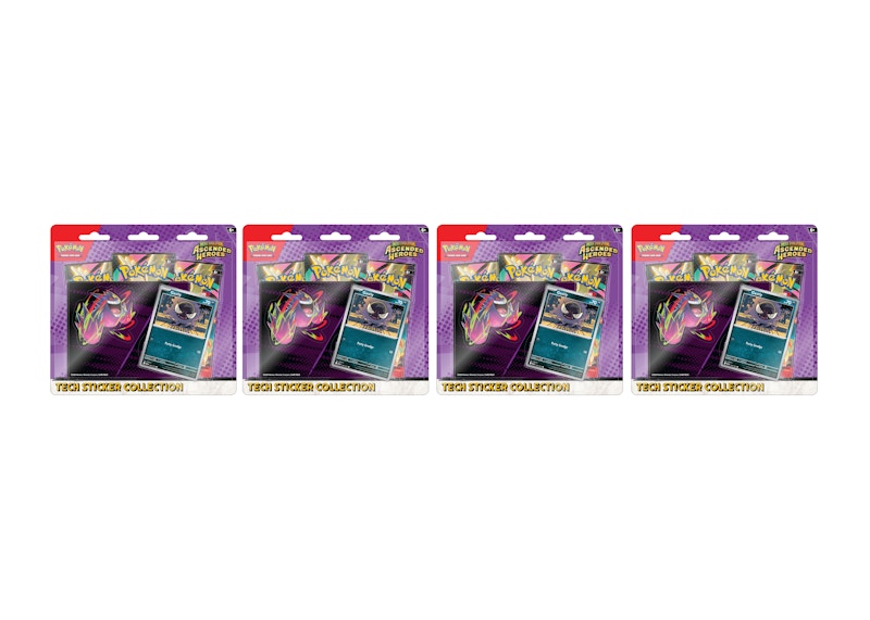 2026 Pokémon Mega Evolution Ascended Heroes Gastly Tech Sticker Collection 4x Lot