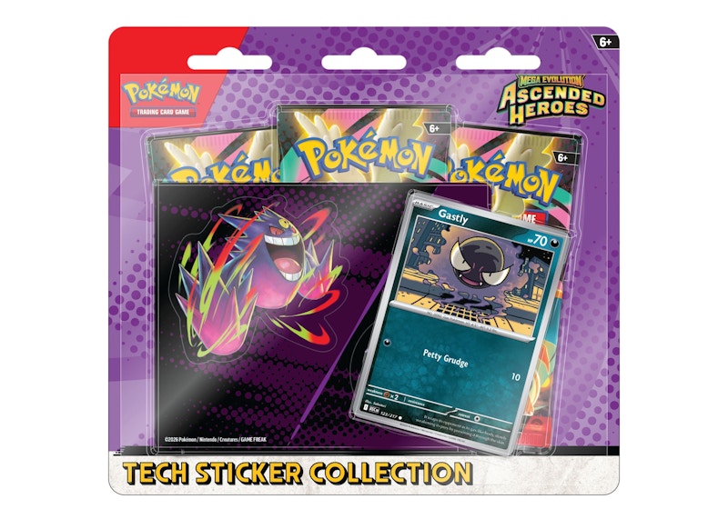 2026 Pokémon Mega Evolution Ascended Heroes Gastly Tech Sticker Collection
