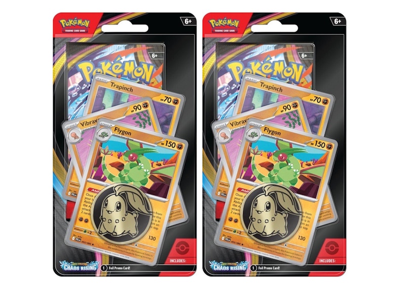 2026 Pokémon Mega Evolution Chaos Rising Flygon 3 Pack Blister 2x Lot