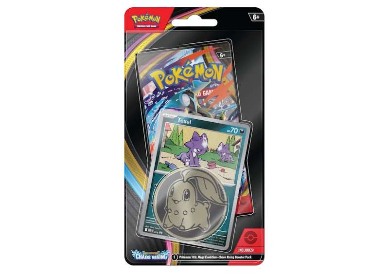 2026 Pokémon Mega Evolution Chaos Rising Toxel 3 Pack Blister