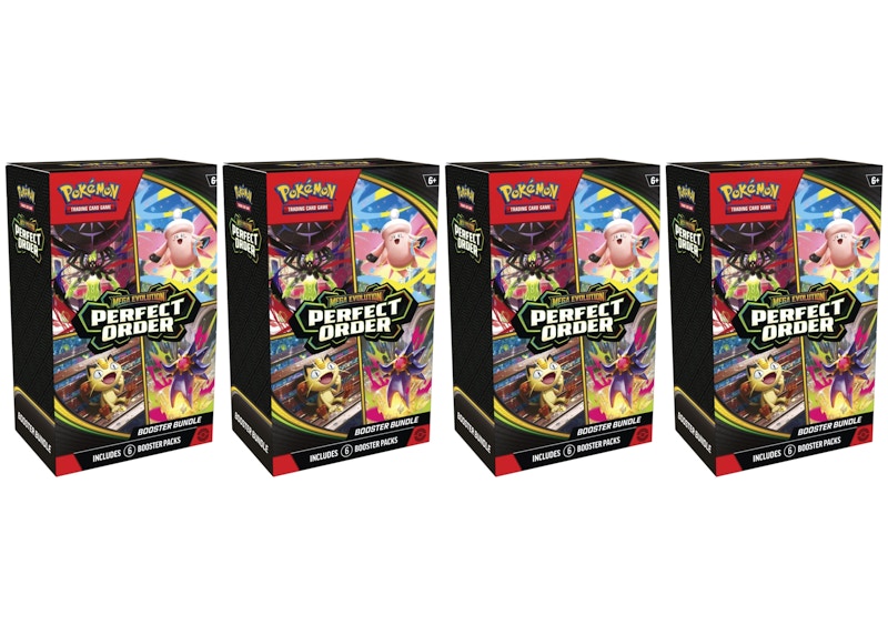 2026 Pokémon Mega Evolution Perfect Order Booster Bundle 4x Lot