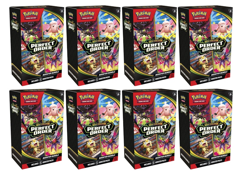 2026 Pokémon Mega Evolution Perfect Order Booster Bundle 8x Lot