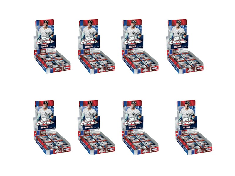 2026 Topps Chrome Baseball Hobby Box 8x Lot