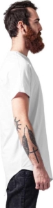 Urban Classics Asymetric Long Heren Tshirt L Wit