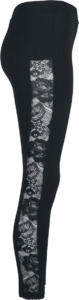 Urban Classics Lace Striped Dames Legging – M Zwart