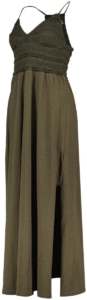 Superdry Lace Jersey Lange Jurk XS Vrouw Groen