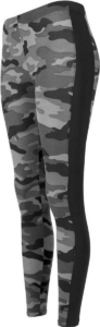 Urban Classics Camo Stripe Dames Legging donkercamouflage/ L Zwart
